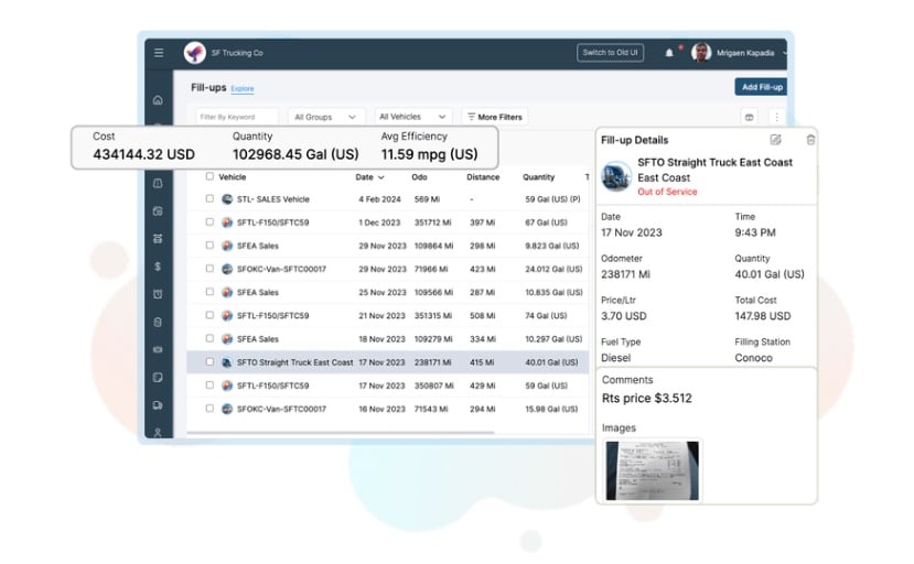 image of Simply Fleet fuel management feature